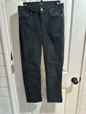 PAIGE Women's Straight Leg  “Cindy” Jeans in Black Wash